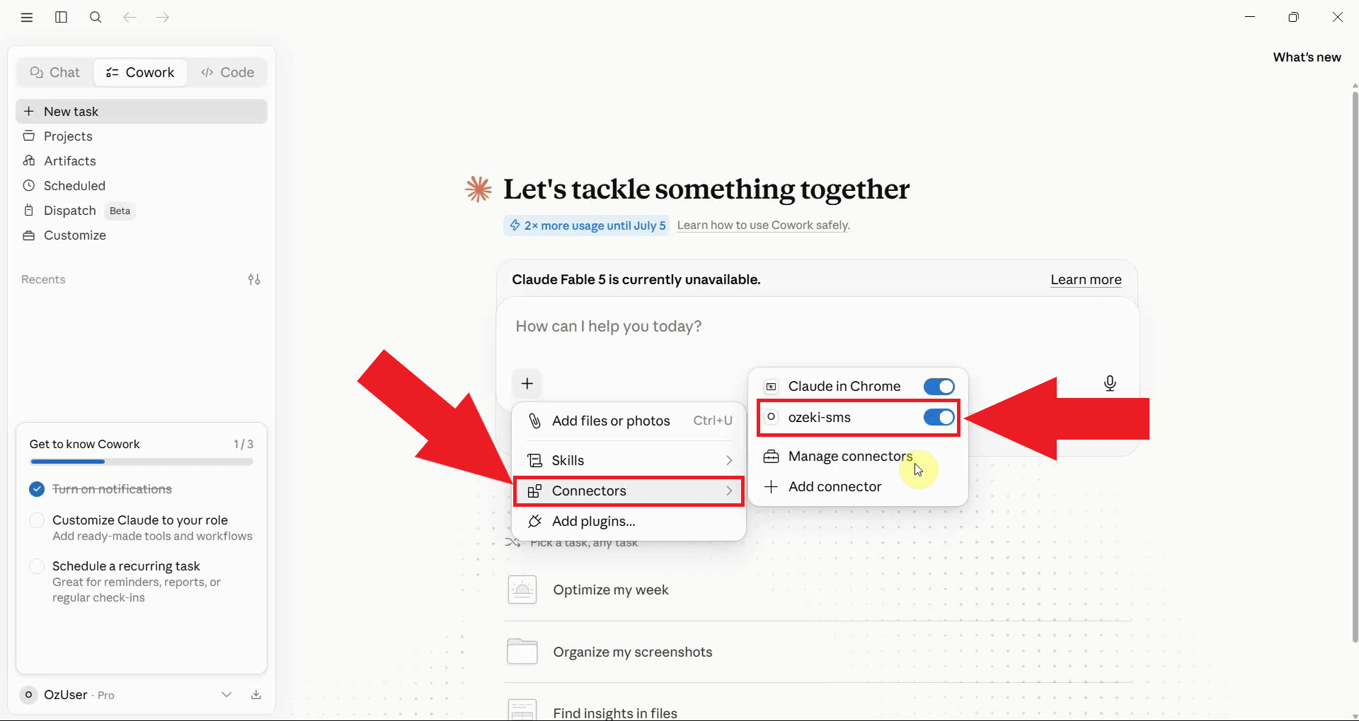 Verify server connection from Connectors