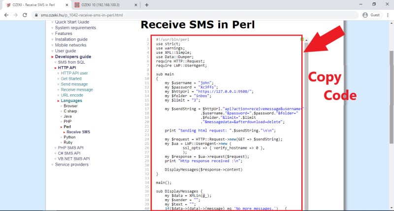 copy perl code