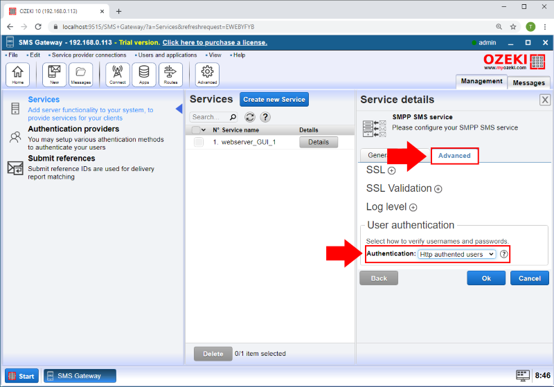 set authentication provider