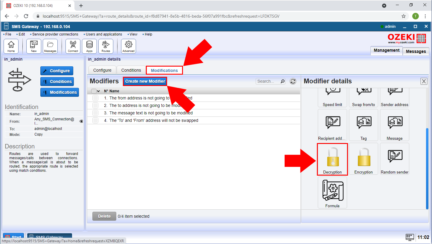 add decryption modificarion