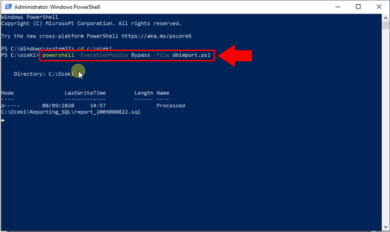 run powershell script