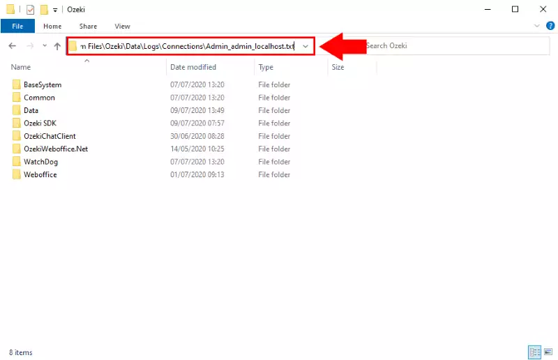 paste the path in the windows explorer