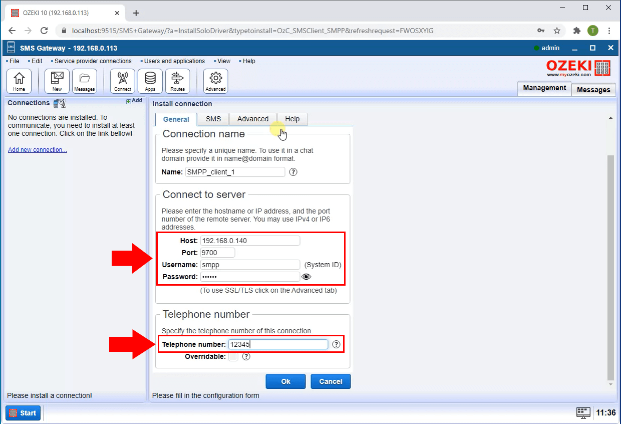How to set a Short Code as a Sender ID on an SMPP connection