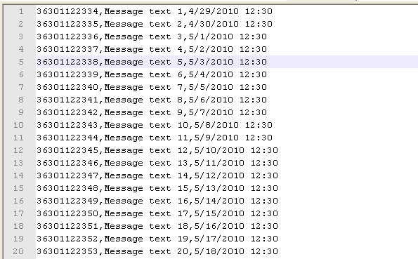 excel sheet exported to csv file format