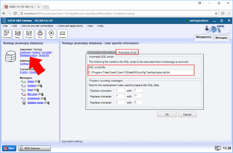 provide location to your sql query script