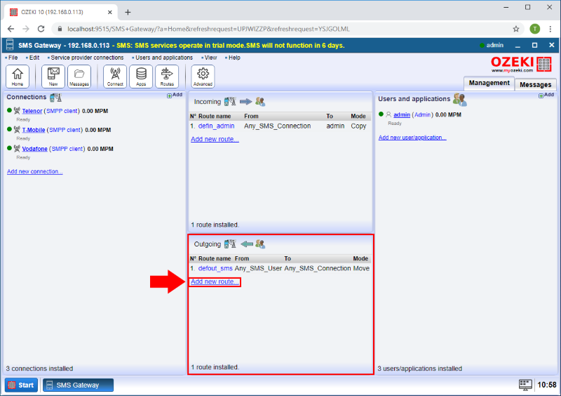 add new routing rule