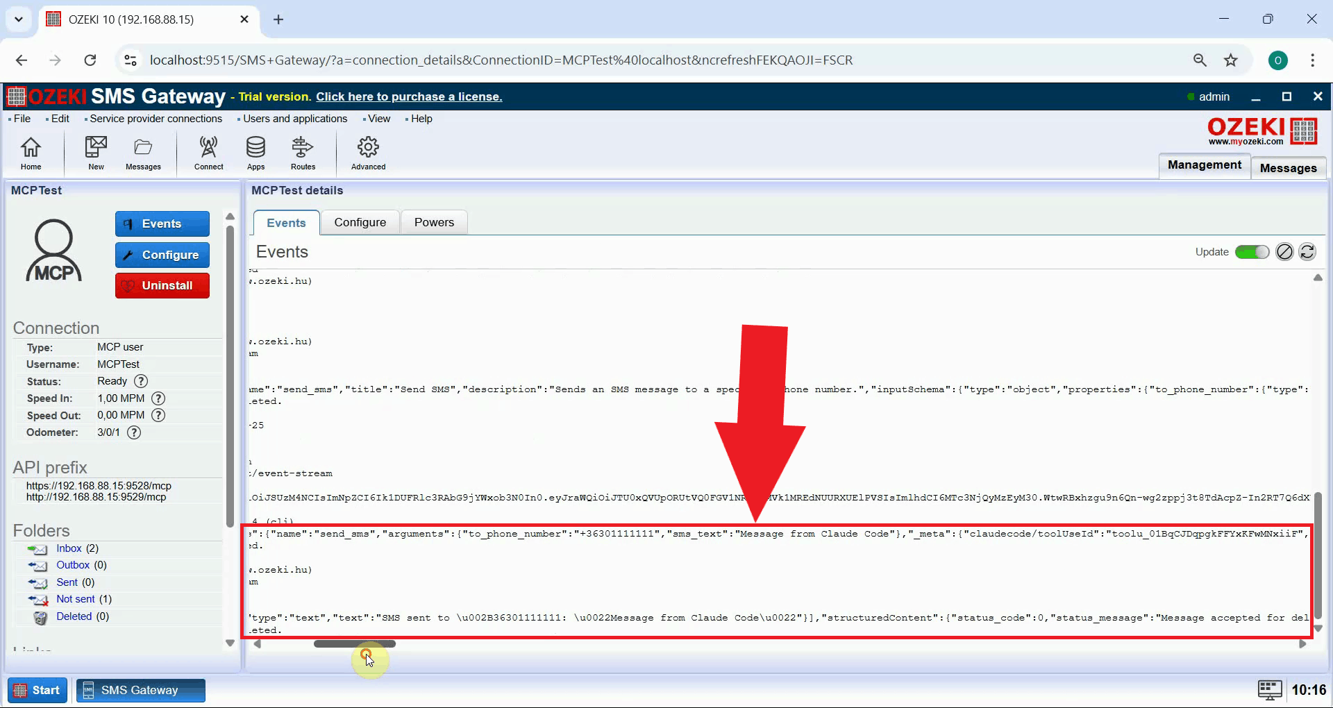 View transaction in event logs
