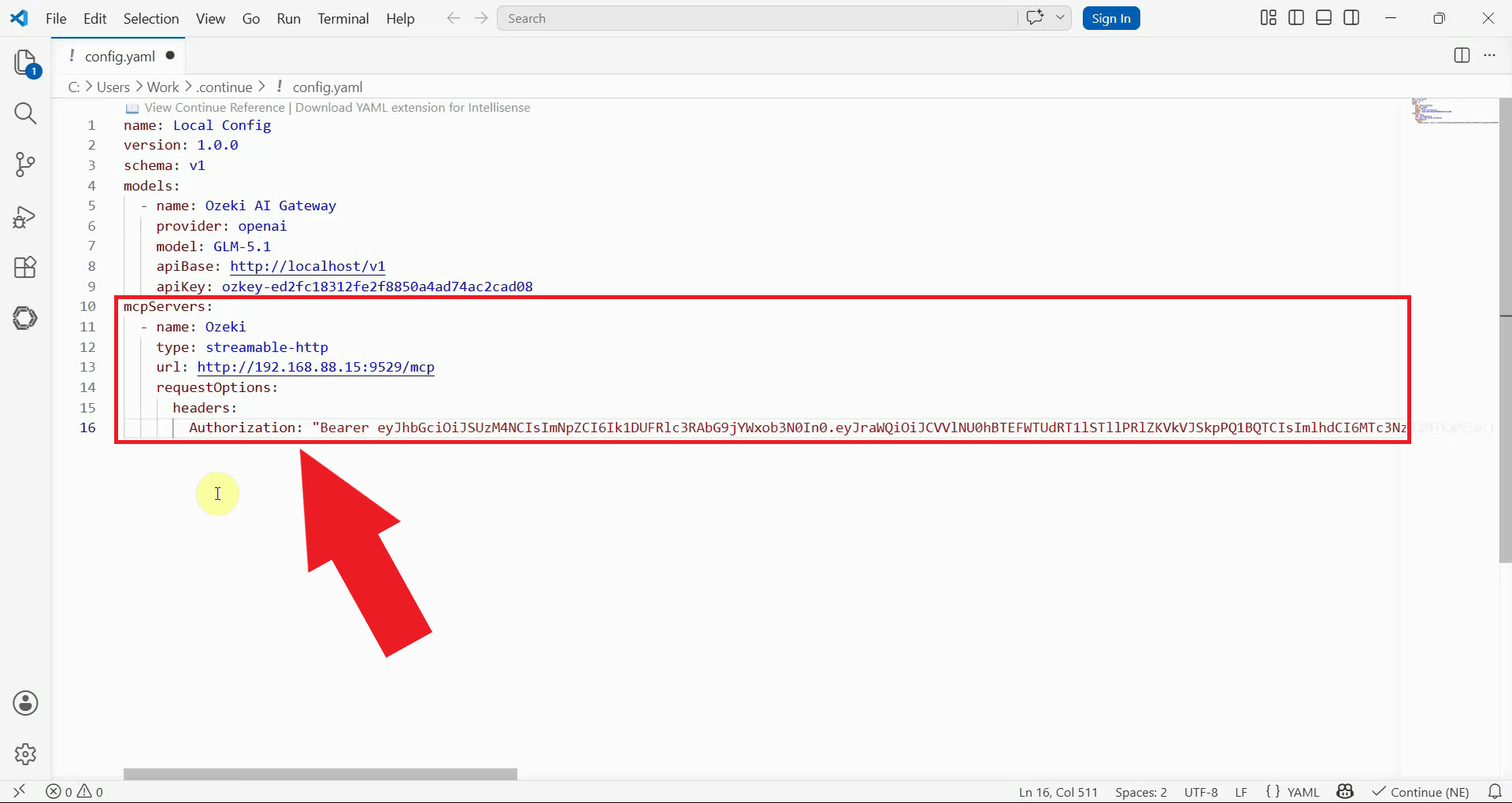 Add Ozeki SMPP SMS MCP server to config