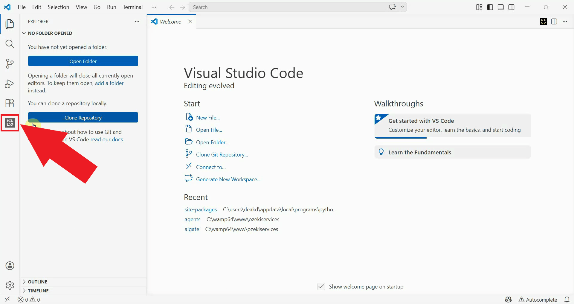 Launch VS Code and open extension