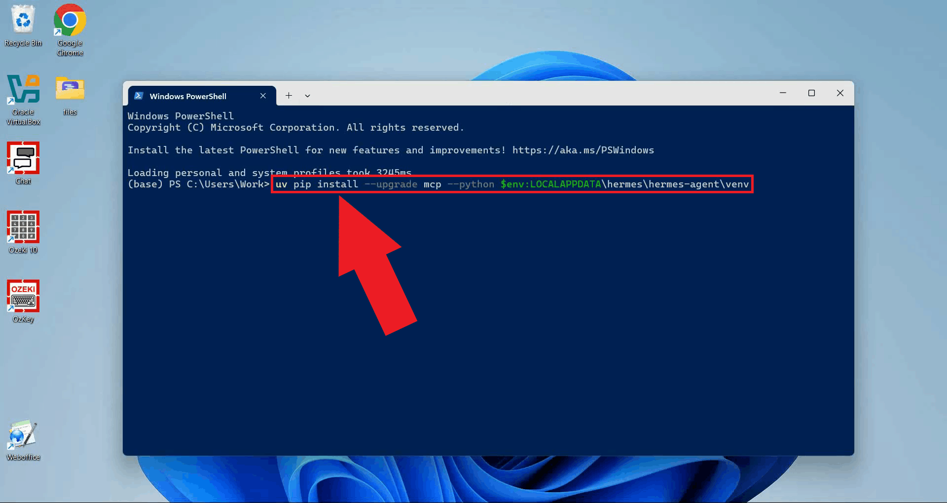 Run uv pip upgrade command